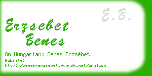 erzsebet benes business card