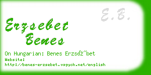 erzsebet benes business card